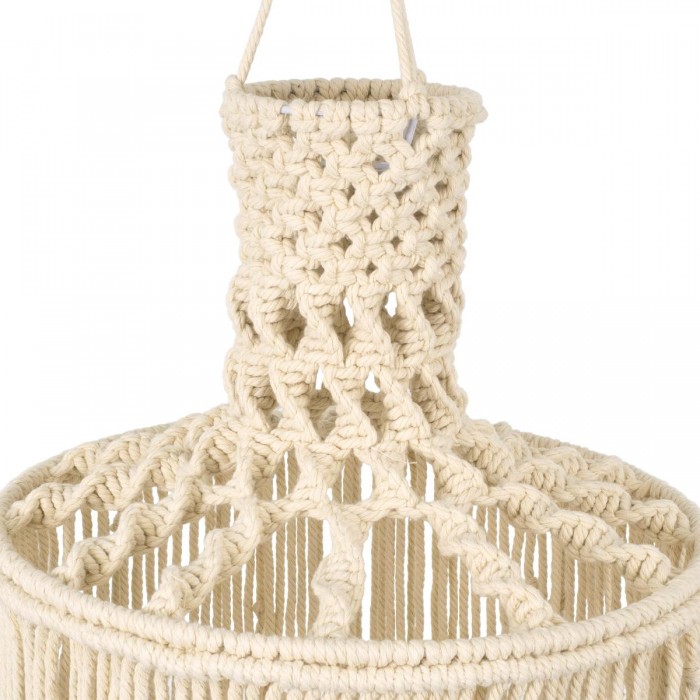 GloboStar® 36207 SENEGAL Καπέλο Φωτιστικού Boho - Μακραμέ Πλεκτό Χειροποίητο Μπεζ Υφασμάτινο με Σχοινί Φ30 x Υ80cm GloboStar® 36207 SENEGAL Καπέλο Φωτιστικού Boho - Μακραμέ Πλεκτό Χειροποίητο Μπεζ Υφασμάτινο με Σχοινί Φ30 x Υ80cm