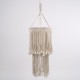 GloboStar® ZAMBIA 36208 Boho Κρεμαστό Φωτιστικό Μακραμέ Μονόφωτο 1 x E27 IP20 Μπεζ Ύφασμα - Μ30 x Π30 x Υ60cm GloboStar® ZAMBIA 36208 Boho Κρεμαστό Φωτιστικό Μακραμέ Μονόφωτο 1 x E27 IP20 Μπεζ Ύφασμα - Μ30 x Π30 x Υ60cm