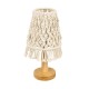 GloboStar® RWANDA 36210 Vintage Επιτραπέζιο Φωτιστικό Πορτατίφ Μονόφωτο Boho - Μακραμέ Πλεκτό Χειροποίητο Μπεζ Υφασμάτινο με Σχοινί Φ15 x Υ30cm GloboStar® RWANDA 36210 Vintage Επιτραπέζιο Φωτιστικό Πορτατίφ Μονόφωτο Boho - Μακραμέ Πλεκτό Χειροποίητο Μπεζ Υφασμάτινο με Σχοινί Φ15 x Υ30cm