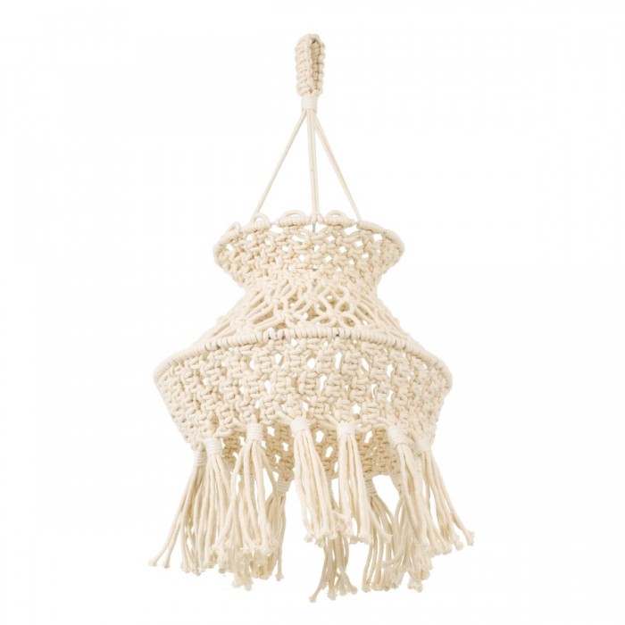 GloboStar® 36212 LIBYA Καπέλο Φωτιστικού Boho - Μακραμέ Πλεκτό Χειροποίητο Μπεζ Υφασμάτινο με Σχοινί Φ30 x Υ50cm GloboStar® 36212 LIBYA Καπέλο Φωτιστικού Boho - Μακραμέ Πλεκτό Χειροποίητο Μπεζ Υφασμάτινο με Σχοινί Φ30 x Υ50cm