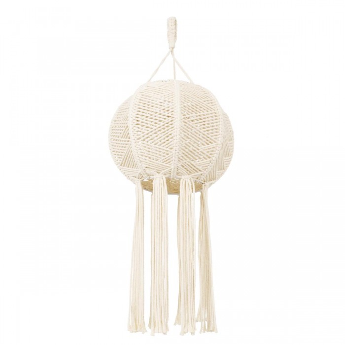 GloboStar® 36214 EGYPT Καπέλο Φωτιστικού Boho - Μακραμέ Πλεκτό Χειροποίητο Μπεζ Υφασμάτινο με Σχοινί Φ30 x Υ75cm GloboStar® 36214 EGYPT Καπέλο Φωτιστικού Boho - Μακραμέ Πλεκτό Χειροποίητο Μπεζ Υφασμάτινο με Σχοινί Φ30 x Υ75cm