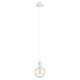 GloboStar® HANNA 36217 Μοντέρνο Κρεμαστό Φωτιστικό Ανάρτηση Μονόφωτο 1 x E27 IP20 Λευκό Πλαστικό Μ4 x Π4 x Υ110cm GloboStar® HANNA 36217 Μοντέρνο Κρεμαστό Φωτιστικό Ανάρτηση Μονόφωτο 1 x E27 IP20 Λευκό Πλαστικό Μ4 x Π4 x Υ110cm