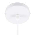 GloboStar® HANNA 36217 Μοντέρνο Κρεμαστό Φωτιστικό Ανάρτηση Μονόφωτο 1 x E27 IP20 Λευκό Πλαστικό Μ4 x Π4 x Υ110cm