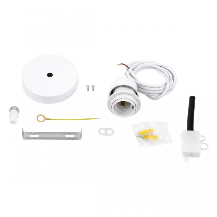 GloboStar® HANNA 36217 Μοντέρνο Κρεμαστό Φωτιστικό Ανάρτηση Μονόφωτο 1 x E27 IP20 Λευκό Πλαστικό Μ4 x Π4 x Υ110cm GloboStar® HANNA 36217 Μοντέρνο Κρεμαστό Φωτιστικό Ανάρτηση Μονόφωτο 1 x E27 IP20 Λευκό Πλαστικό Μ4 x Π4 x Υ110cm
