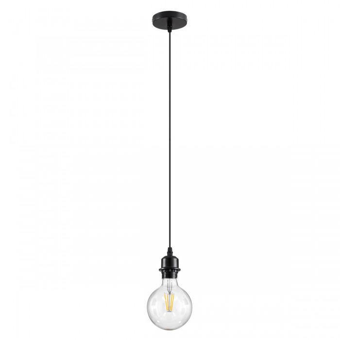 GLOBOSTAR® HANNA 36218 Boho Κρεμαστό Φωτιστικό Οροφής με Ντουί 1 x E27 AC 220-240V IP20 - Μαύρο - Μ4 x Π4 x Υ110cm
