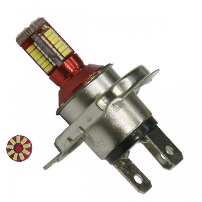 Λαμπτήρας LED H4 Can Bus με 57 SMD 4014 6000k GloboStar 40138 Λαμπτήρας LED H4 Can Bus με 57 SMD 4014 6000k GloboStar 40138