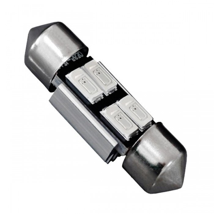 Σωληνωτός LED 31mm Can Bus με 4 SMD 5630 Μπλε GloboStar 40154 Σωληνωτός LED 31mm Can Bus με 4 SMD 5630 Μπλε GloboStar 40154