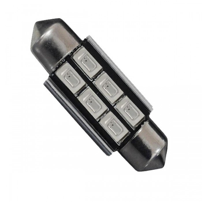Σωληνωτός LED 39mm Can Bus με 6 SMD 5630 Πράσινο GloboStar 40162 Σωληνωτός LED 39mm Can Bus με 6 SMD 5630 Πράσινο GloboStar 40162