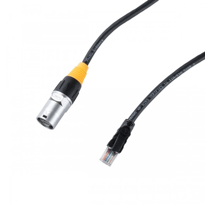 GLOBOSTAR® 41050 Κεντρικό Καλώδιο Σύνδεσης Σήματος CAT6 Ethercon για Οθόνες LED Video Wall Αδιάβροχο IP65 - Μ1500 x Π2.1 x Υ2.1cm