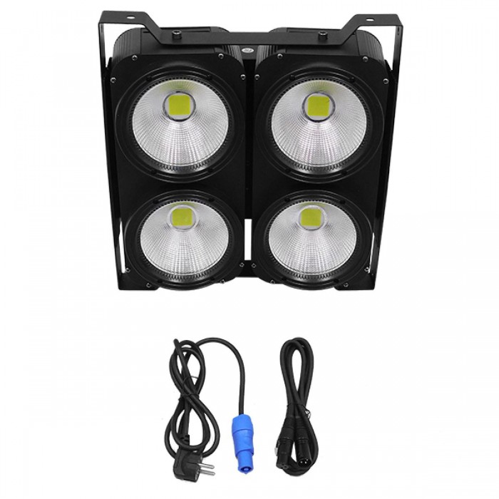 Προβολέας LED COB DMX512 Strobe Blinder Matrix Light 400 Watt (4x100w) Ψυχρό Λευκό 6000k GloboStar 51161 Προβολέας LED COB DMX512 Strobe Blinder Matrix Light 400 Watt (4x100w) Ψυχρό Λευκό 6000k GloboStar 51161