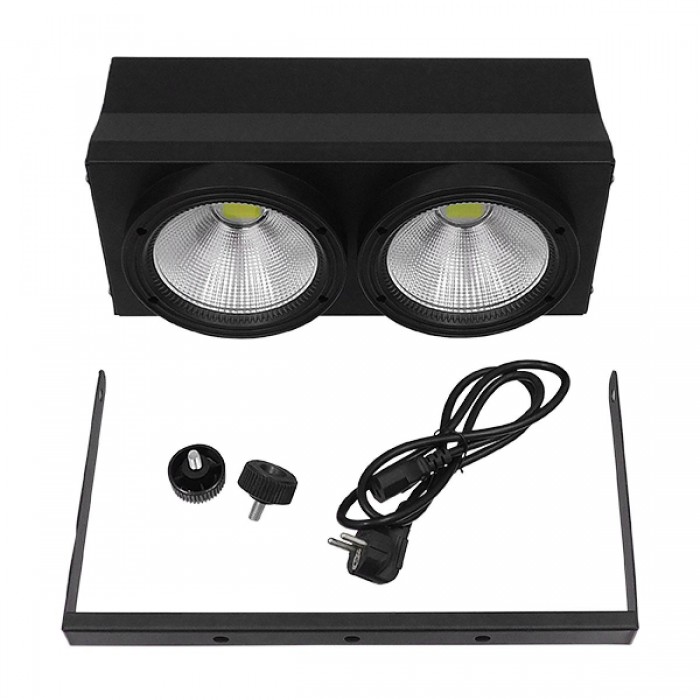 Προβολέας LED COB DMX512 Strobe Blinder Matrix Light 200 Watt (2x100w) Ψυχρό Λευκό 6000k GloboStar 51162 Προβολέας LED COB DMX512 Strobe Blinder Matrix Light 200 Watt (2x100w) Ψυχρό Λευκό 6000k GloboStar 51162