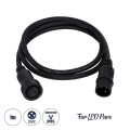 GloboStar® 51171 Καλώδιο 3PIN DMX512 1 Μέτρο από Female XLR σε Male XLR Τερματισμένο Αδιάβροχο IP65 Μ100cm - Μαύρο