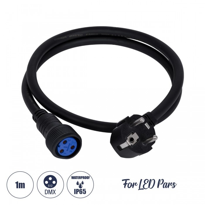 GloboStar® 51172 Καλώδιο Ρεύματος 3PIN DMX512 1 Μέτρο από Female XLR σε Male Πρίζα Schuko Τερματισμένο Αδιάβροχο IP65 Μ100cm - Μαύρο GloboStar® 51172 Καλώδιο Ρεύματος 3PIN DMX512 1 Μέτρο από Female XLR σε Male Πρίζα Schuko Τερματισμένο Αδιάβροχο IP65 Μ100cm - Μαύρο