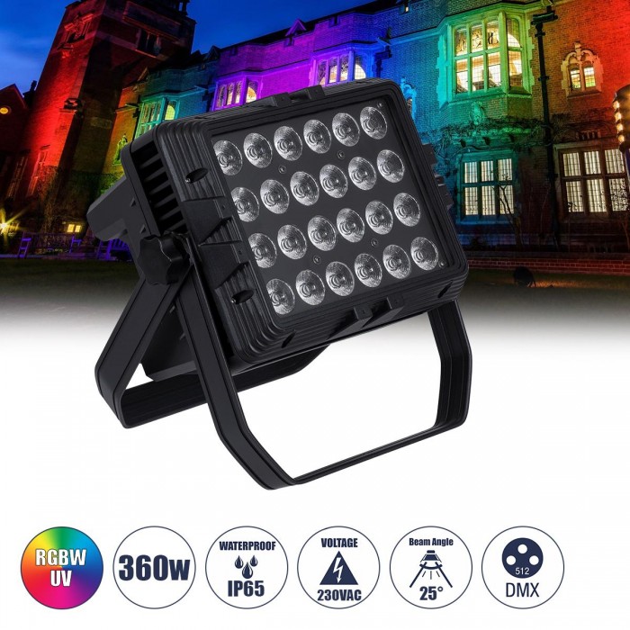 GloboStar® 51175 HARPIES Επαγγελματική Κεφαλή PAR DMX512 360W AC 220V-240V 4in1 - SPOT 25° OSRAM LED Αδιάβροχη IP65 RGBW+UV - Μαύρο - L34 x W21 x H34cm GloboStar® 51175 HARPIES Επαγγελματική Κεφαλή PAR DMX512 360W AC 220V-240V 4in1 - SPOT 25° OSRAM LED Αδιάβροχη IP65 RGBW+UV - Μαύρο - L34 x W21 x H34cm