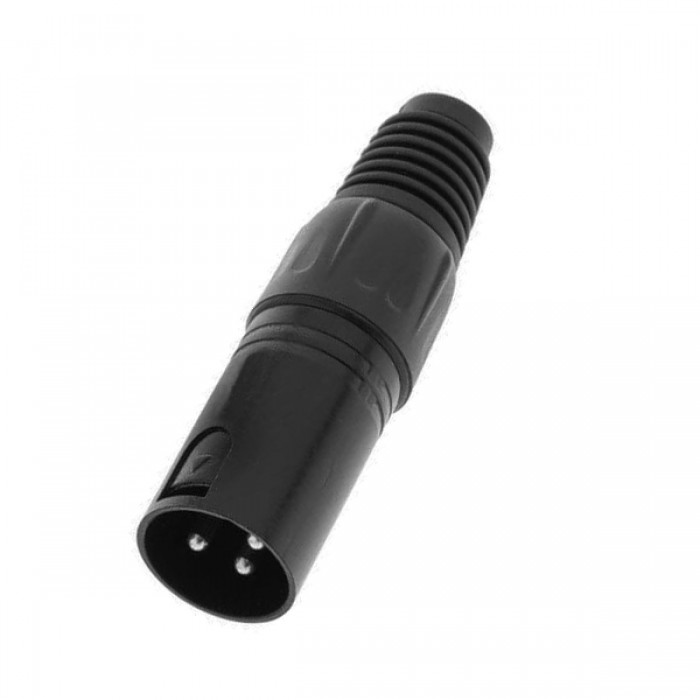 Αρσενικό Βύσμα XLR Male 3 PIN CANNON DMX High Quality Μαύρο GloboStar 51188 Αρσενικό Βύσμα XLR Male 3 PIN CANNON DMX High Quality Μαύρο GloboStar 51188