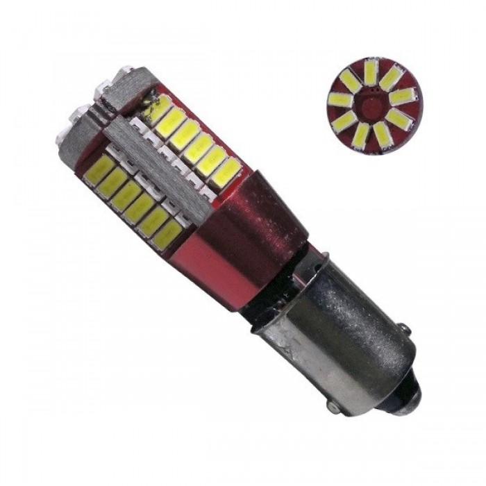 Λαμπτήρας LED BA9S 57 SMD 3014 Can Bus 12 Volt Ψυχρό Λευκό GloboStar 55784 Λαμπτήρας LED BA9S 57 SMD 3014 Can Bus 12 Volt Ψυχρό Λευκό GloboStar 55784