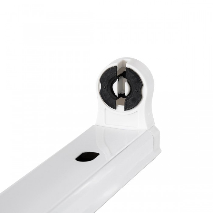 GloboStar® TUBATO 60147 Μεταλλικό Σκαφάκι για 1 x Λάμπα 60CM T8 G13 LED AC 220-240V IP20 Μ60 x Π3.4 x Υ4.3cm - 5 Χρόνια Εγγύηση