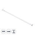 GloboStar® TUBATO 60153 Μεταλλικό Σκαφάκι για 2 x Λάμπες 120CM T8 G13 LED AC 220-240V IP20 Μ120 x Π7.2 x Υ4cm - 5 Χρόνια Εγγύηση
