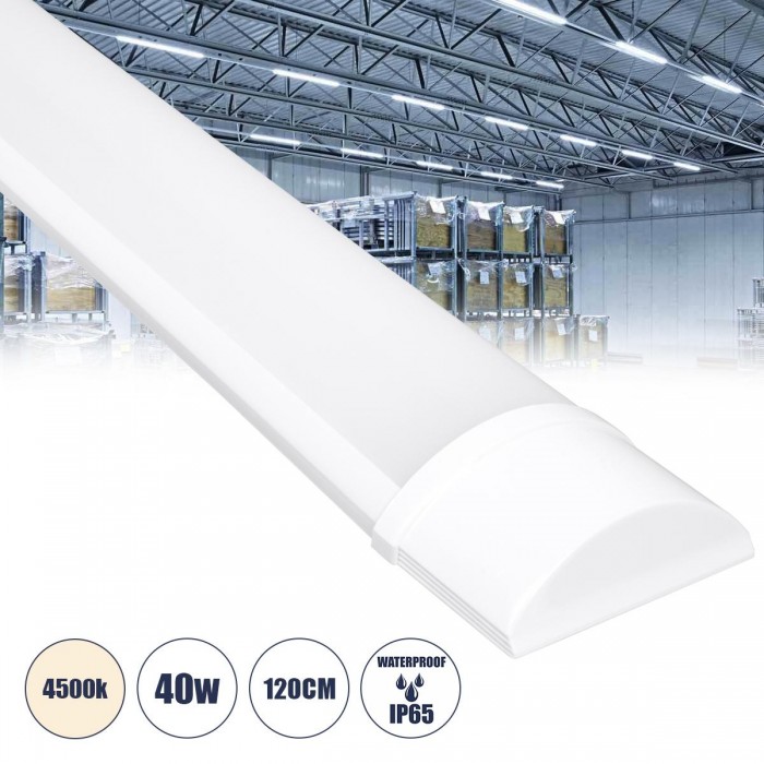 GloboStar® 60159 LED Γραμμικό Βιομηχανικό Φωτιστικό Tri-Proof 120cm 40W 3727lm 120° AC 220-240V Αδιάβροχο IP65 Μ120 x Π7.5 x Υ2.5cm Φυσικό Λευκό 4500K GloboStar® 60159 LED Γραμμικό Βιομηχανικό Φωτιστικό Tri-Proof 120cm 40W 3727lm 120° AC 220-240V Αδιάβροχο IP65 Μ120 x Π7.5 x Υ2.5cm Φυσικό Λευκό 4500K