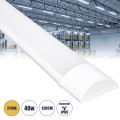 GloboStar® 60160 LED Γραμμικό Βιομηχανικό Φωτιστικό Tri-Proof 120cm 40W 3648lm 120° AC 220-240V Αδιάβροχο IP65 Μ120 x Π7.5 x Υ2.5cm Θερμό Λευκό 2700K