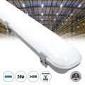 GloboStar® 60170 LED Γραμμικό Βιομηχανικό Φωτιστικό Tri-Proof 60cm 24W 2785lm 120° AC 220-240V Αδιάβροχο IP65 Μ60 x Π10.5 x Υ8cm Ψυχρό Λευκό 6000K - 3 Years Warranty
