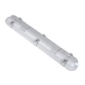 GloboStar® 60170 LED Γραμμικό Βιομηχανικό Φωτιστικό Tri-Proof 60cm 24W 2785lm 120° AC 220-240V Αδιάβροχο IP65 Μ60 x Π10.5 x Υ8cm Ψυχρό Λευκό 6000K - 3 Years Warranty