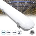 GloboStar® 60173 LED Γραμμικό Βιομηχανικό Φωτιστικό Tri-Proof 120cm 48W 5617lm 120° AC 220-240V Αδιάβροχο IP65 Μ120 x Π6 x Υ4cm Ψυχρό Λευκό 6000K - 3 Years Warranty