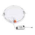GloboStar® 60189 Χωνευτό LED Panel Φ22cm 20W 2120lm 120° AC 220-240V IP20 Φ22.2 x Υ1cm Φυσικό Λευκό 4500K - 3 Years Warranty