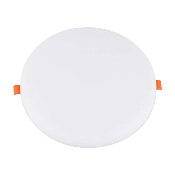 GloboStar® 60192 Χωνευτό LED Panel FrameLess Φ22cm 33W 3492lm 180° AC 220-240V IP20 με Σύστημα Ρυθμιζόμενης Τρύπας Κοπής από 3.5εκ έως 20.5εκ - Φ22.2 x Υ2cm Φυσικό Λευκό 4500K - 3 Years Warranty