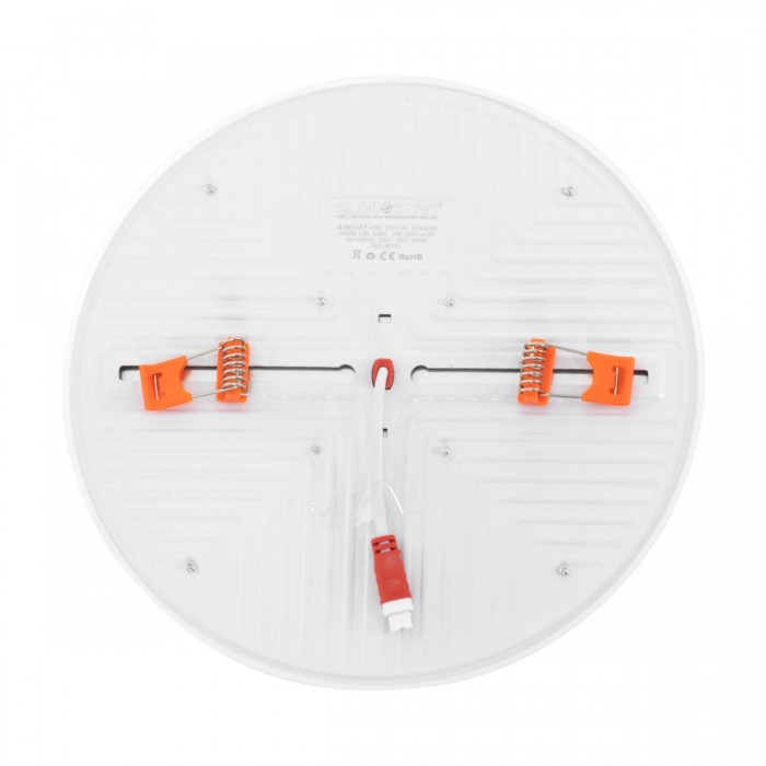 GloboStar® 60192 Χωνευτό LED Panel FrameLess Φ22cm 33W 3492lm 180° AC 220-240V IP20 με Σύστημα Ρυθμιζόμενης Τρύπας Κοπής από 3.5εκ έως 20.5εκ - Φ22.2 x Υ2cm Φυσικό Λευκό 4500K - 3 Years Warranty