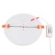 GloboStar® 60192 Χωνευτό LED Panel FrameLess Φ22cm 33W 3492lm 180° AC 220-240V IP20 με Σύστημα Ρυθμιζόμενης Τρύπας Κοπής από 3.5εκ έως 20.5εκ - Φ22.2 x Υ2cm Φυσικό Λευκό 4500K - 3 Years Warranty