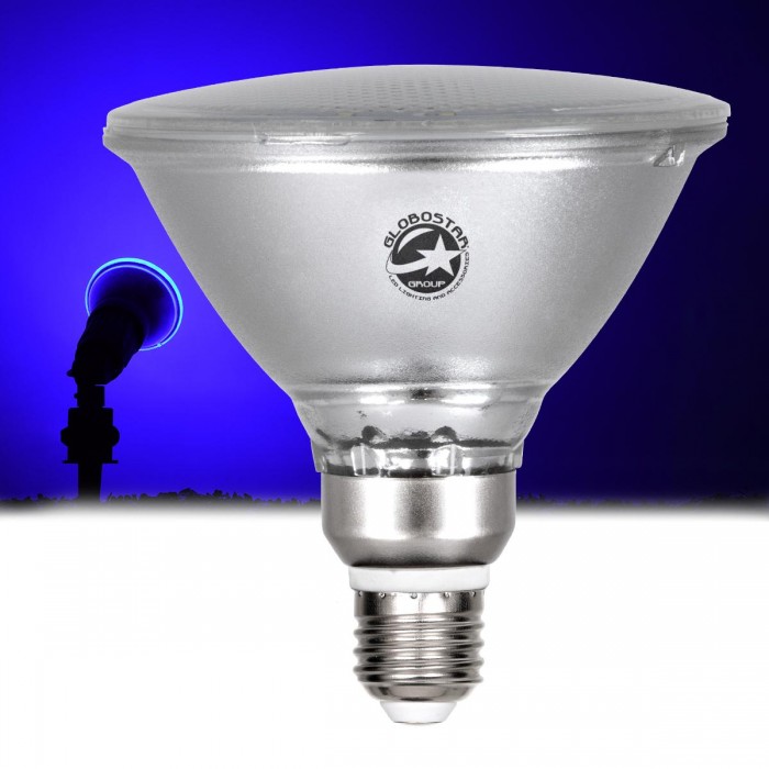 GloboStar® 60231 Λάμπα LED E27 PAR38 Κήπου Σκληρού Υάλου 18W 1200lm 60° AC 220-240V IP65 Φ12 x Υ13cm Μπλε - 3 Years Warranty GloboStar® 60231 Λάμπα LED E27 PAR38 Κήπου Σκληρού Υάλου 18W 1200lm 60° AC 220-240V IP65 Φ12 x Υ13cm Μπλε - 3 Years Warranty
