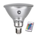 GloboStar® 60233 Λάμπα LED E27 PAR38 Κήπου Σκληρού Υάλου 18W 1200lm 60° AC 220-240V IP65 Φ12 x Υ13cm - Εναλλαγή Φωτισμού μέσω Τηλεχειριστηρίου - Πολύχρωμο RGB - 3 Years Warranty