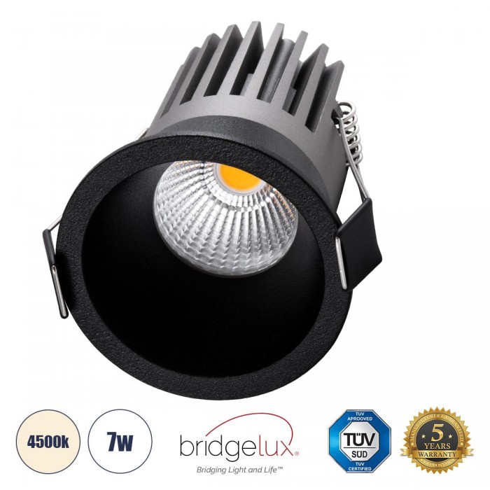 GloboStar® MICRO-B 60244 Χωνευτό LED Spot Downlight TrimLess Φ6cm 7W 910lm 38° AC 220-240V IP20 Φ6 x Υ7.8cm - Στρόγγυλο - Μαύρο - Φυσικό Λευκό 4500K - Bridgelux COB - 5 Years Warranty GloboStar® MICRO-B 60244 Χωνευτό LED Spot Downlight TrimLess Φ6cm 7W 910lm 38° AC 220-240V IP20 Φ6 x Υ7.8cm - Στρόγγυλο - Μαύρο - Φυσικό Λευκό 4500K - Bridgelux COB - 5 Years Warranty
