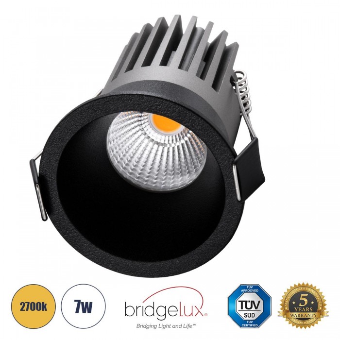 GloboStar® MICRO-B 60245 Χωνευτό LED Spot Downlight TrimLess Φ6cm 7W 875lm 38° AC 220-240V IP20 Φ6 x Υ7.8cm - Στρόγγυλο - Μαύρο - Θερμό Λευκό 2700K - Bridgelux COB - 5 Years Warranty GloboStar® MICRO-B 60245 Χωνευτό LED Spot Downlight TrimLess Φ6cm 7W 875lm 38° AC 220-240V IP20 Φ6 x Υ7.8cm - Στρόγγυλο - Μαύρο - Θερμό Λευκό 2700K - Bridgelux COB - 5 Years Warranty