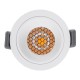 GloboStar® PLUTO-S 60248 Χωνευτό LED Spot Downlight TrimLess Φ6.4cm 7W 910lm 38° AC 220-240V IP20 Φ6.4 x Υ4.9cm - Στρόγγυλο - Λευκό & Anti-Glare HoneyComb - Φυσικό Λευκό 4500K - Bridgelux COB - 5 Years Warranty