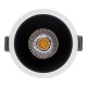 GloboStar® PLUTO-M 60252 Χωνευτό LED Spot Downlight TrimLess Φ8.4cm 10W 1300lm 38° AC 220-240V IP20 Φ8.4 x Υ5.9cm - Στρόγγυλο - Λευκό με Μαύρο Κάτοπτρο & Anti-Glare HoneyComb - Φυσικό Λευκό 4500K - Bridgelux COB - 5 Years Warranty
