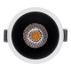 GloboStar® PLUTO-M 60253 Χωνευτό LED Spot Downlight TrimLess Φ8.4cm 10W 1250lm 38° AC 220-240V IP20 Φ8.4 x Υ5.9cm - Στρόγγυλο - Λευκό με Μαύρο Κάτοπτρο & Anti-Glare HoneyComb - Θερμό Λευκό 2700K - Bridgelux COB - 5 Years Warranty