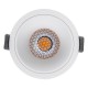 GloboStar® PLUTO-M 60255 Χωνευτό LED Spot Downlight TrimLess Φ8.4cm 10W 1250lm 38° AC 220-240V IP20 Φ8.4 x Υ5.9cm - Στρόγγυλο - Λευκό & Anti-Glare HoneyComb - Θερμό Λευκό 2700K - Bridgelux COB - 5 Years Warranty