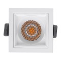 GloboStar® PLUTO-S 60267 Χωνευτό LED Spot Downlight TrimLess Μ6.4xΠ6.4cm 7W 875lm 38° AC 220-240V IP20 Μ6.4 x Π6.4 x Υ4.9cm - Τετράγωνο - Λευκό & Anti-Glare HoneyComb - Θερμό Λευκό 2700K - Bridgelux COB - 5 Years Warranty