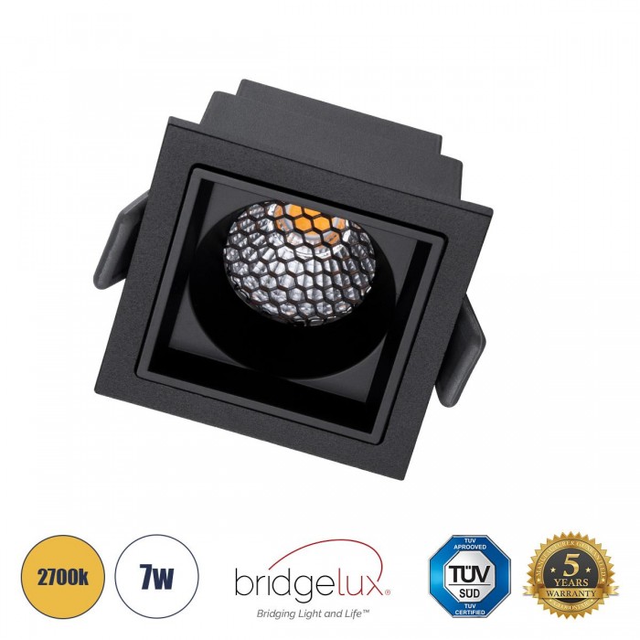 GloboStar® PLUTO-S 60269 Χωνευτό LED Spot Downlight TrimLess Μ6.4xΠ6.4cm 7W 875lm 38° AC 220-240V IP20 Μ6.4 x Π6.4 x Υ4.9cm - Τετράγωνο - Μαύρο & Anti-Glare HoneyComb - Θερμό Λευκό 2700K - Bridgelux COB - 5 Years Warranty GloboStar® PLUTO-S 60269 Χωνευτό LED Spot Downlight TrimLess Μ6.4xΠ6.4cm 7W 875lm 38° AC 220-240V IP20 Μ6.4 x Π6.4 x Υ4.9cm - Τετράγωνο - Μαύρο & Anti-Glare HoneyComb - Θερμό Λευκό 2700K - Bridgelux COB - 5 Years Warranty