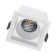 GloboStar® PLUTO-M 60272 Χωνευτό LED Spot Downlight TrimLess Μ8.4xΠ8.4cm 10W 1300lm 38° AC 220-240V IP20 Μ8.4 x Π8.4 x Υ5.9cm - Τετράγωνο - Λευκό & Anti-Glare HoneyComb - Φυσικό Λευκό 4500K - Bridgelux COB - 5 Years Warranty