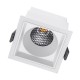 GloboStar® PLUTO-M 60273 Χωνευτό LED Spot Downlight TrimLess Μ8.4xΠ8.4cm 10W 1250lm 38° AC 220-240V IP20 Μ8.4 x Π8.4 x Υ5.9cm - Τετράγωνο - Λευκό & Anti-Glare HoneyComb - Θερμό Λευκό 2700K - Bridgelux COB - 5 Years Warranty