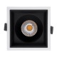 GloboStar® PLUTO-B 60276 Χωνευτό LED Spot Downlight TrimLess Μ10.4xΠ10.4cm 15W 1950lm 38° AC 220-240V IP20 Μ10.4 x Π10.4 x Υ6.5cm - Τετράγωνο - Λευκό με Μαύρο Κάτοπτρο & Anti-Glare HoneyComb - Φυσικό Λευκό 4500K - Bridgelux COB - 5 Years Warranty