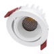 GloboStar® LEO-R 60284 Χωνευτό LED Spot Downlight TrimLess Φ8.5cm 10W 1300lm 38° AC 220-240V IP20 Φ8.5 x Υ6.6cm - Στρόγγυλο - Κινούμενο - Λευκό & Anti-Glare HoneyComb - Φυσικό Λευκό 4500K - Bridgelux COB - 5 Years Warranty