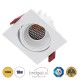 GloboStar® LEO-SQ 60291 Χωνευτό LED Spot Downlight TrimLess Μ8.5xΠ8.5cm 10W 1250lm 38° AC 220-240V IP20 Μ8.5 x Π8.5 x Υ6.6cm - Τετράγωνο - Κινούμενο - Λευκό & Anti-Glare HoneyComb - Θερμό Λευκό 2700K - Bridgelux COB - 5 Years Warranty