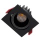 GloboStar® LEO-SQ 60292 Χωνευτό LED Spot Downlight TrimLess Μ8.5xΠ8.5cm 10W 1300lm 38° AC 220-240V IP20 Μ8.5 x Π8.5 x Υ6.6cm - Τετράγωνο - Κινούμενο - Μαύρο & Anti-Glare HoneyComb - Φυσικό Λευκό 4500K - Bridgelux COB - 5 Years Warranty