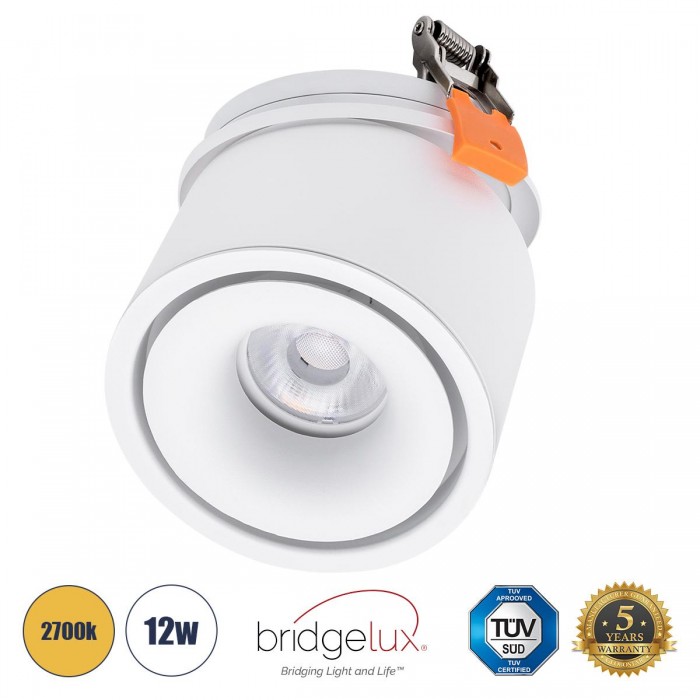 GloboStar® OMEGA-R 60295 Χωνευτό LED Spot Downlight TrimLess Φ10cm 12W 1500lm 36° AC 220-240V IP20 Φ10 x Υ8.2cm - Στρόγγυλο - Λευκό - Θερμό Λευκό 2700K - Bridgelux COB - 5 Years Warranty GloboStar® OMEGA-R 60295 Χωνευτό LED Spot Downlight TrimLess Φ10cm 12W 1500lm 36° AC 220-240V IP20 Φ10 x Υ8.2cm - Στρόγγυλο - Λευκό - Θερμό Λευκό 2700K - Bridgelux COB - 5 Years Warranty