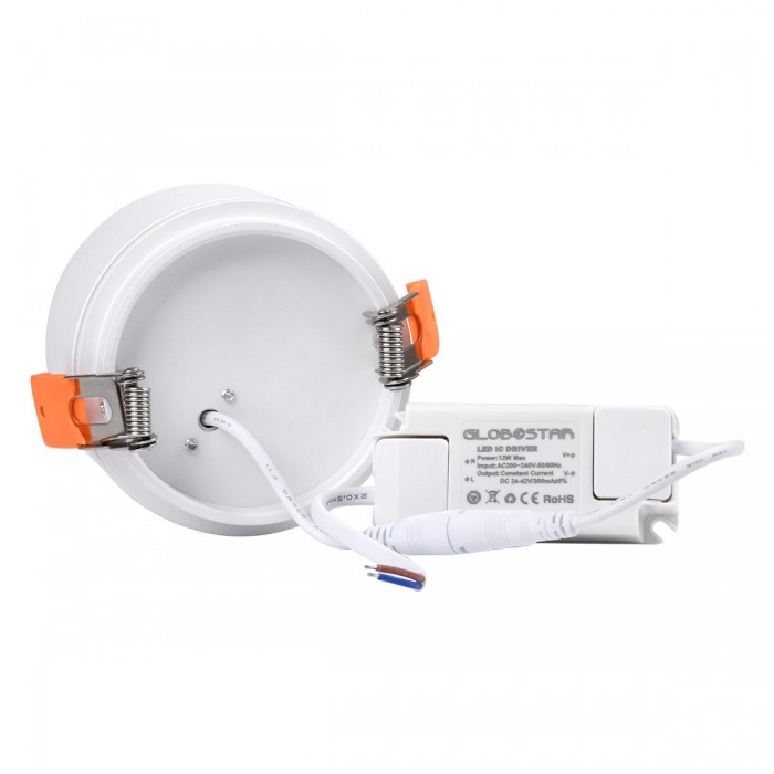 GloboStar® OMEGA-R 60295 Χωνευτό LED Spot Downlight TrimLess Φ10cm 12W 1500lm 36° AC 220-240V IP20 Φ10 x Υ8.2cm - Στρόγγυλο - Λευκό - Θερμό Λευκό 2700K - Bridgelux COB - 5 Years Warranty GloboStar® OMEGA-R 60295 Χωνευτό LED Spot Downlight TrimLess Φ10cm 12W 1500lm 36° AC 220-240V IP20 Φ10 x Υ8.2cm - Στρόγγυλο - Λευκό - Θερμό Λευκό 2700K - Bridgelux COB - 5 Years Warranty