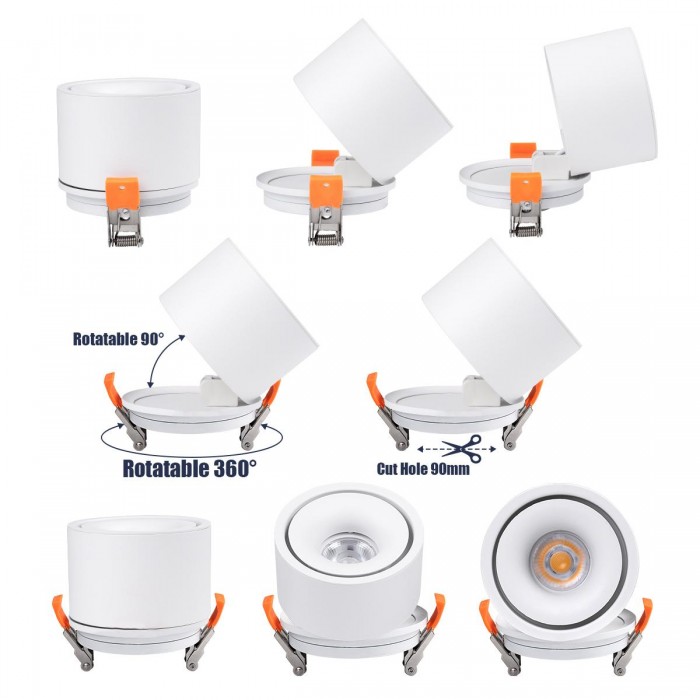 GloboStar® OMEGA-R 60295 Χωνευτό LED Spot Downlight TrimLess Φ10cm 12W 1500lm 36° AC 220-240V IP20 Φ10 x Υ8.2cm - Στρόγγυλο - Λευκό - Θερμό Λευκό 2700K - Bridgelux COB - 5 Years Warranty GloboStar® OMEGA-R 60295 Χωνευτό LED Spot Downlight TrimLess Φ10cm 12W 1500lm 36° AC 220-240V IP20 Φ10 x Υ8.2cm - Στρόγγυλο - Λευκό - Θερμό Λευκό 2700K - Bridgelux COB - 5 Years Warranty